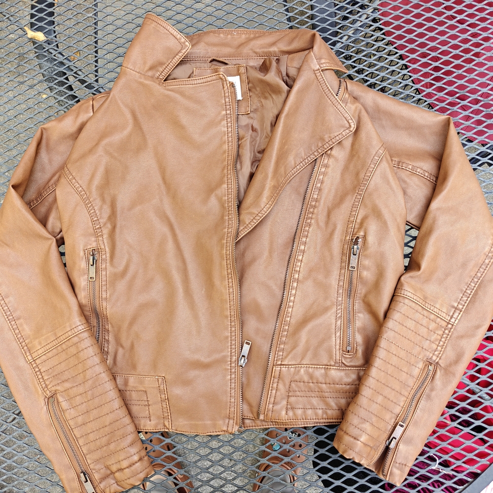 Tan Leather Women's Jacket
